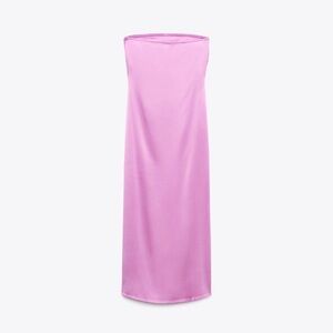 Zara Strapless Satin Dress